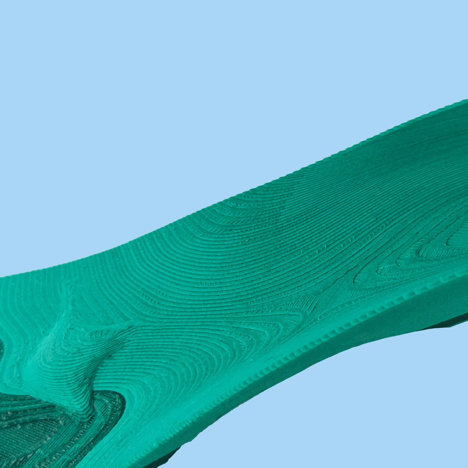 Ridgeline custom orthotic — variable-density craftsmanship up close